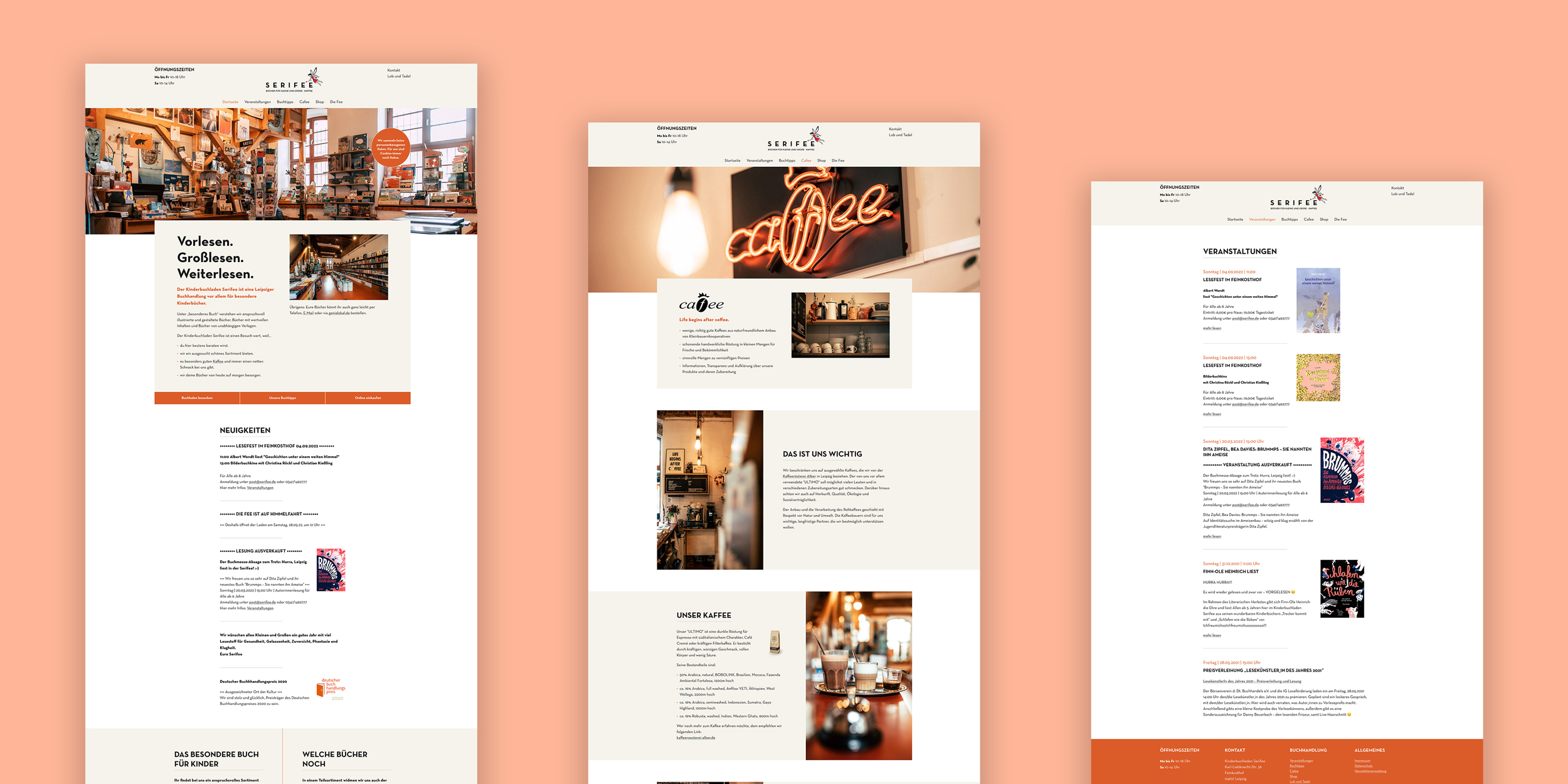 serifee website screens