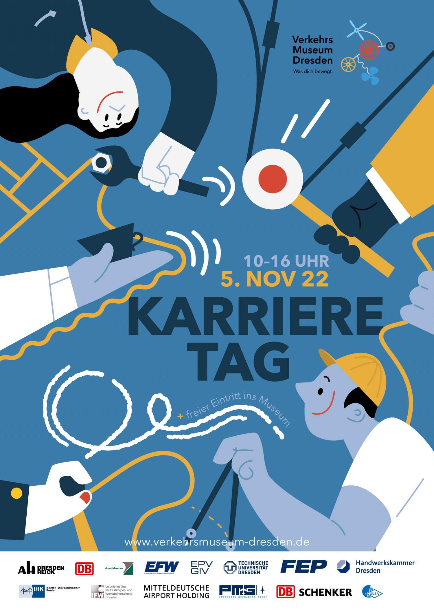 poster illustration karrieretag verkehrsmuseum dresden elisabeth deim 1