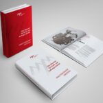 Drei Bücher in rot und weiß mit der Aufschrift Das Museum für Stadt- und Kulturgeschichte
