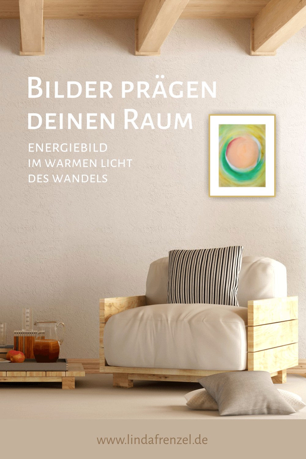 im warmen licht des wandels Energiebild gold gelb gruen Spirituelle Bilder kaufen Wohnen Magie Raum 05 5