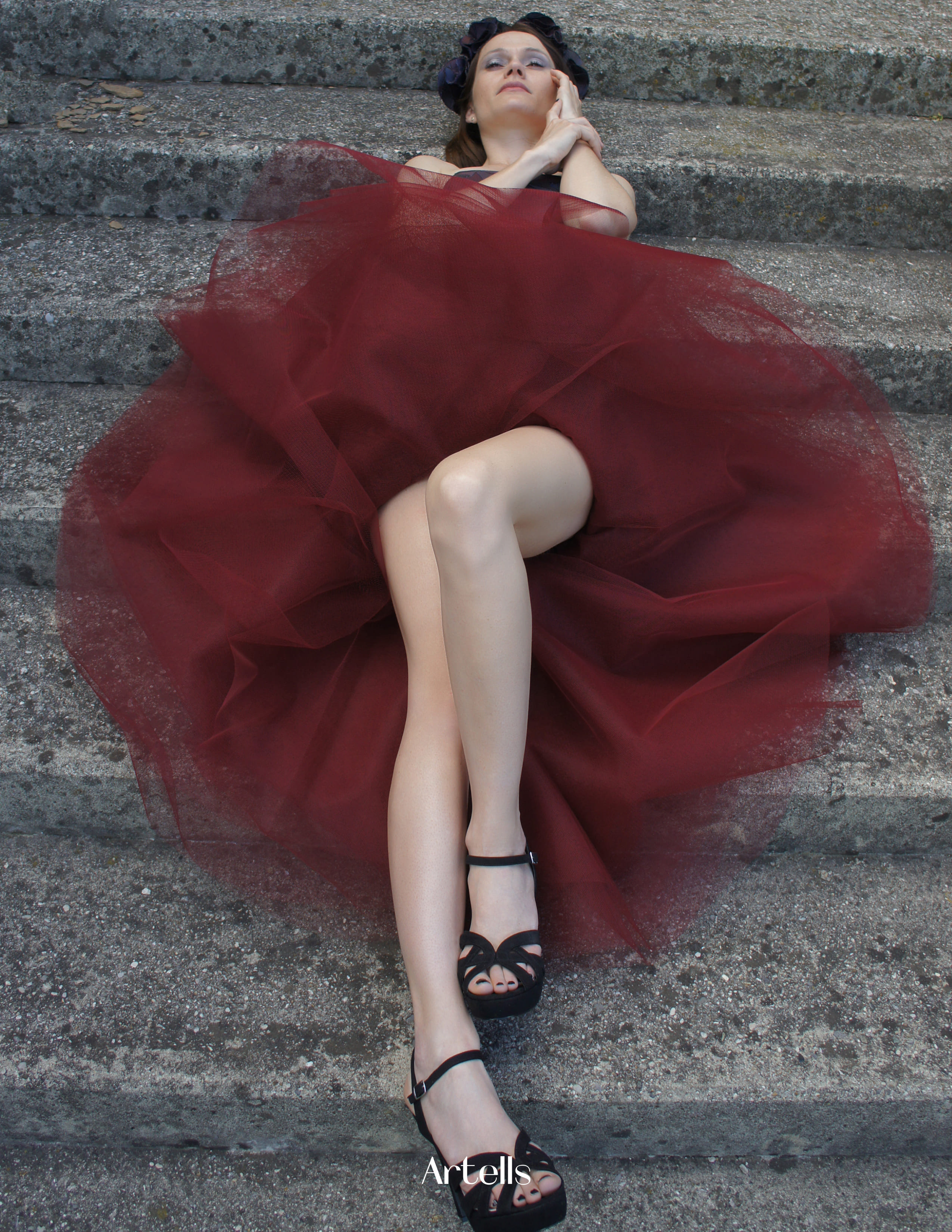 Corsagenkleid mit opulentem Tüllrock
