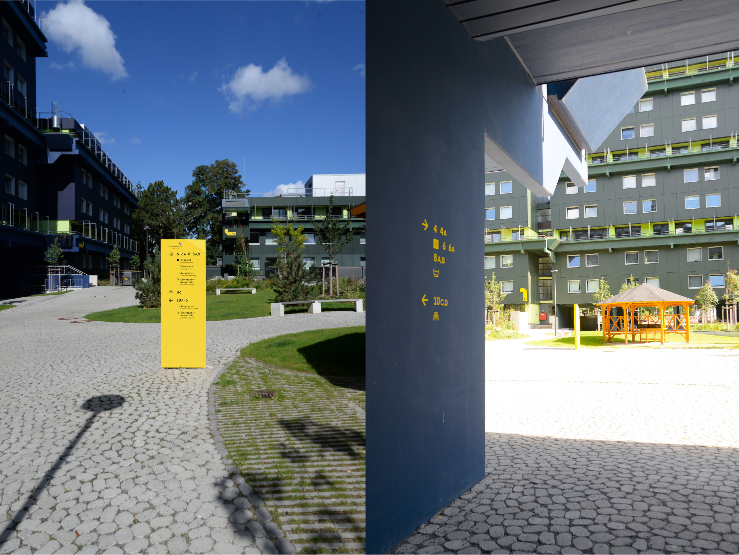 Studio Oase Karlshof Leitsystem Durchgang