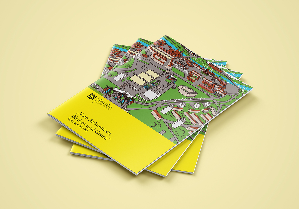 Illustration, Broschüre und Plakate für das Stadtarchiv Dresden