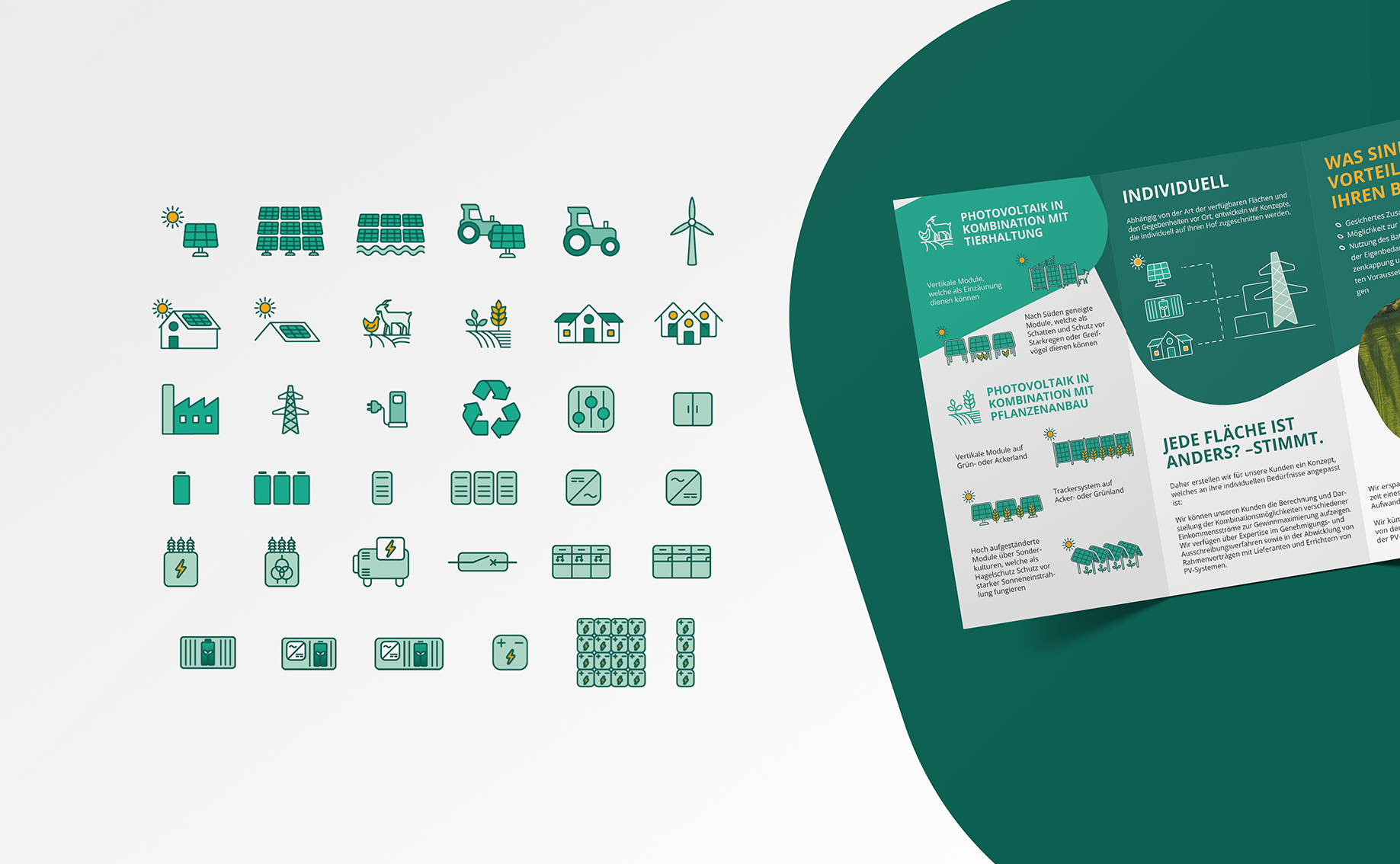 Tricera - Erweiterung Corporate Design, Erstellung Piktogramme und Vorlagen für Printprodukte